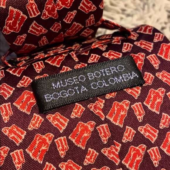 Mens FERNANDO BOTERO Silk Tie - Picture 2 of 4